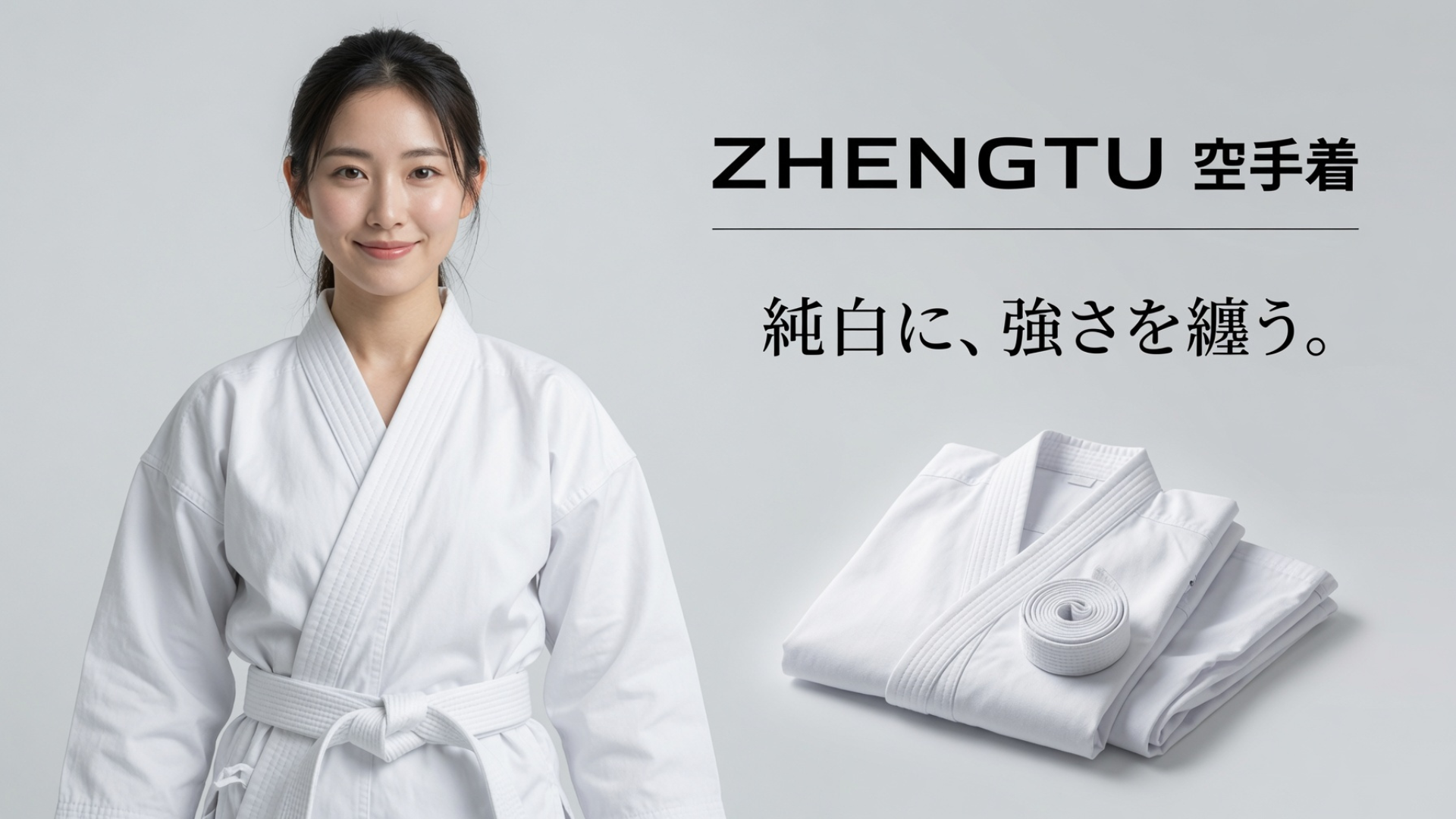 Amazon.co.jp: [ZHENGTU] 空手着 空手衣 上下白帯 3点セット 初心者
